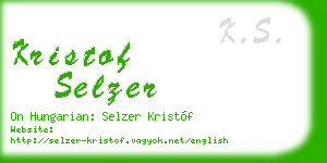 kristof selzer business card